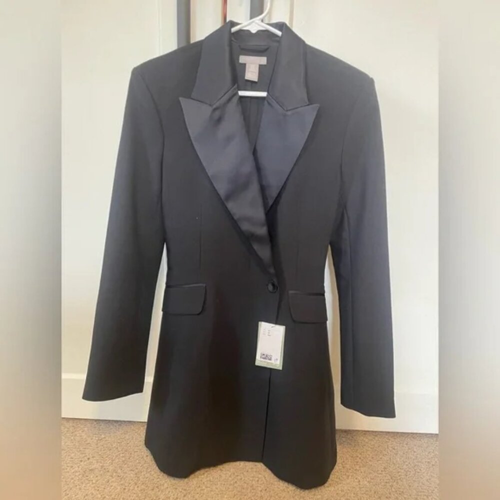 NWT H&M Tuxedo Blazer Mini Dress XS